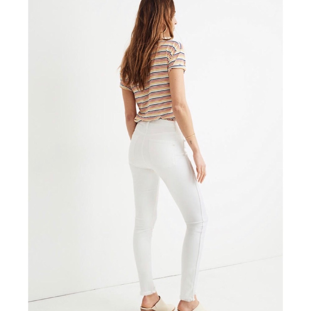 Madewell 10" High-Rise Skinny White Step-Hem Jeans NWT 26 2 - Picture 7 of 12